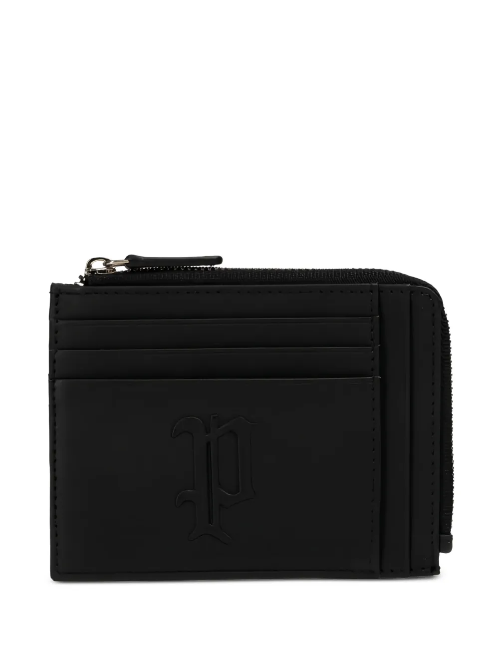 Police Portacarte con logo - Nero