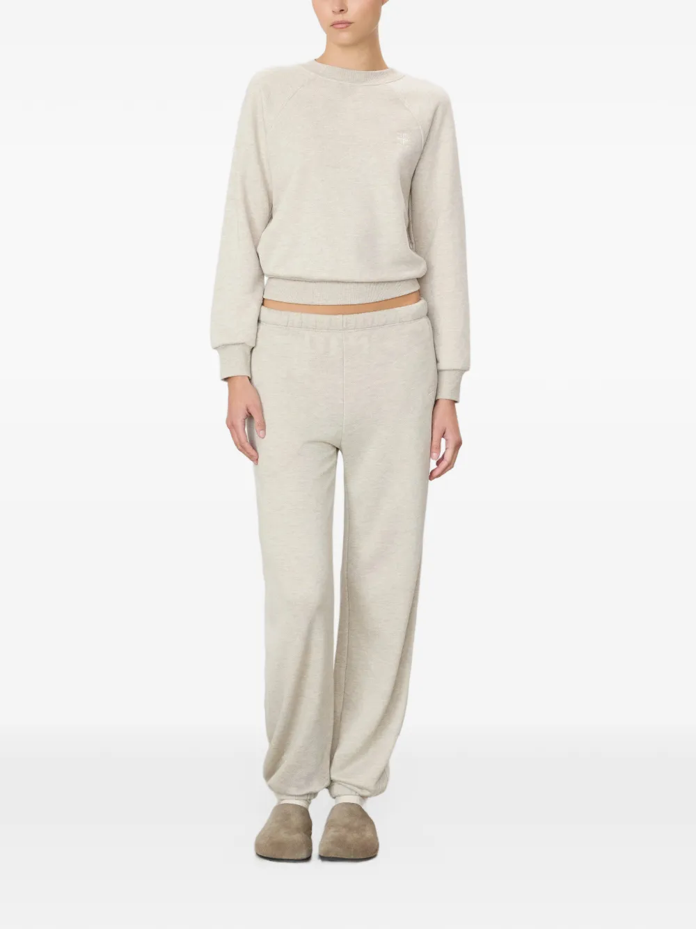 ETERNE logo-embroidered sweatshirt Beige