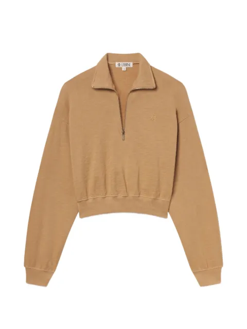 ETERNE half-zip cropped sweatshirt