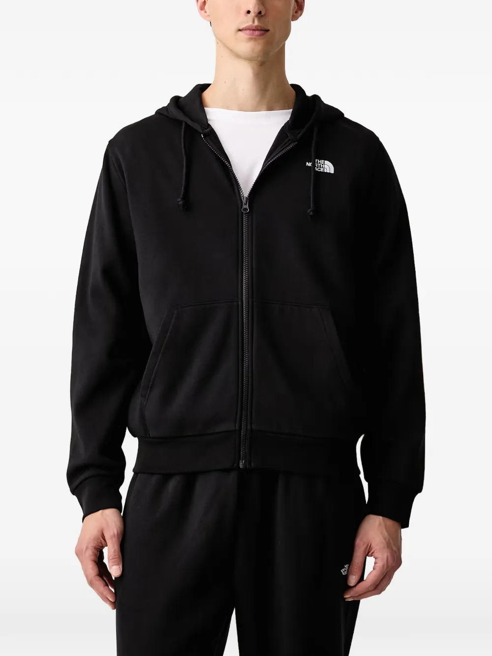 The North Face Evolution Simple dome regular hoodie met rits Zwart