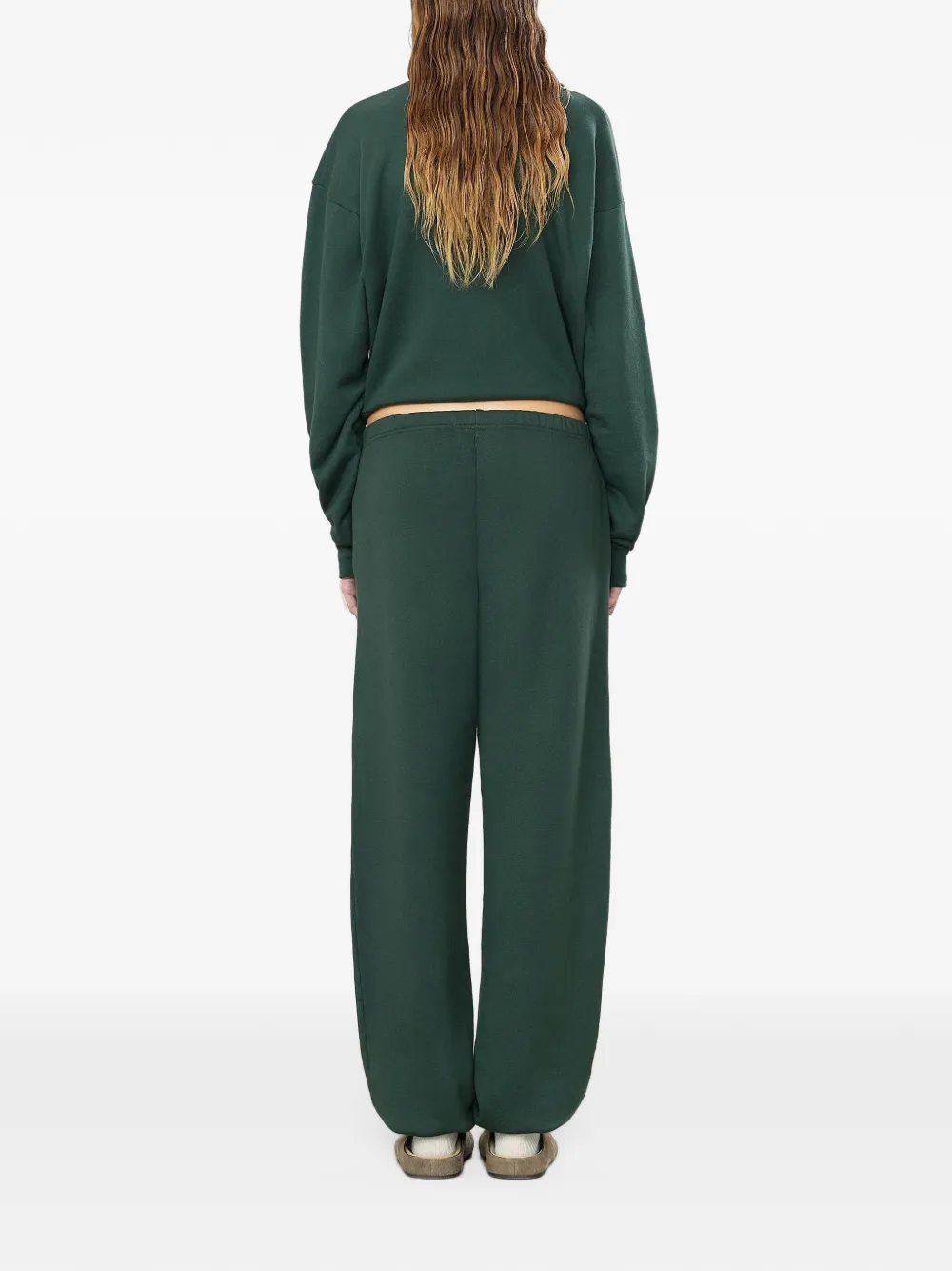 ETERNE polo-collar cropped sweater Groen