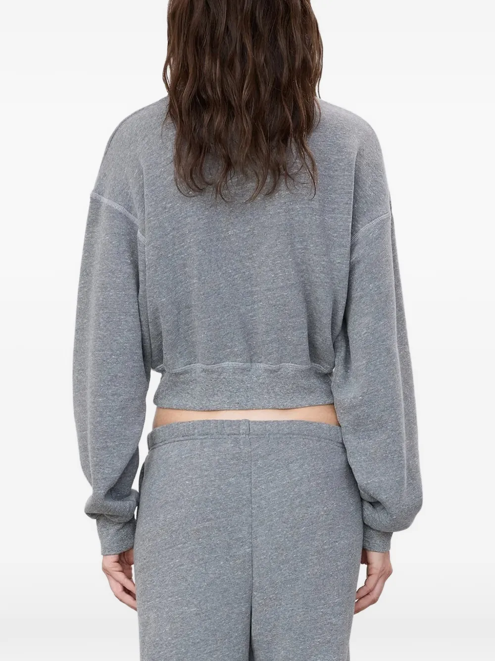ETERNE half-zip cropped sweatshirt Grijs