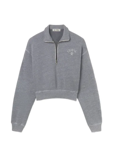 ETERNE half-zip cropped sweatshirt
