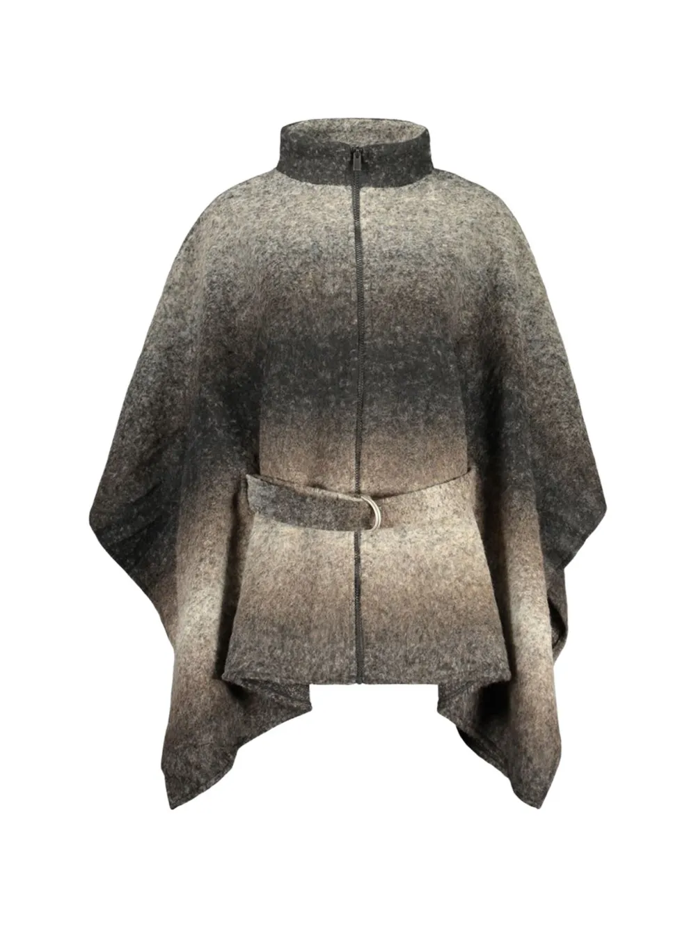 Desigual gradient-effect belted poncho - Marron