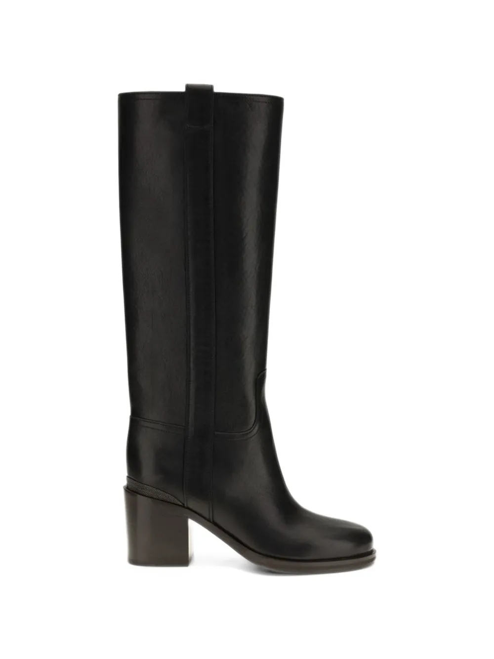 Brunello Cucinelli leather knee-high boots - Black