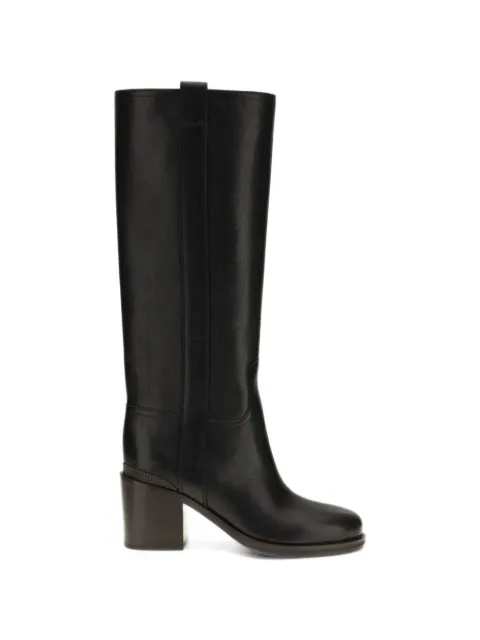 Brunello Cucinelli leather knee-high boots