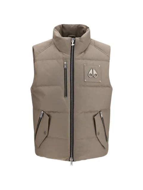 Moose Knuckles quilted logo-patch gilet