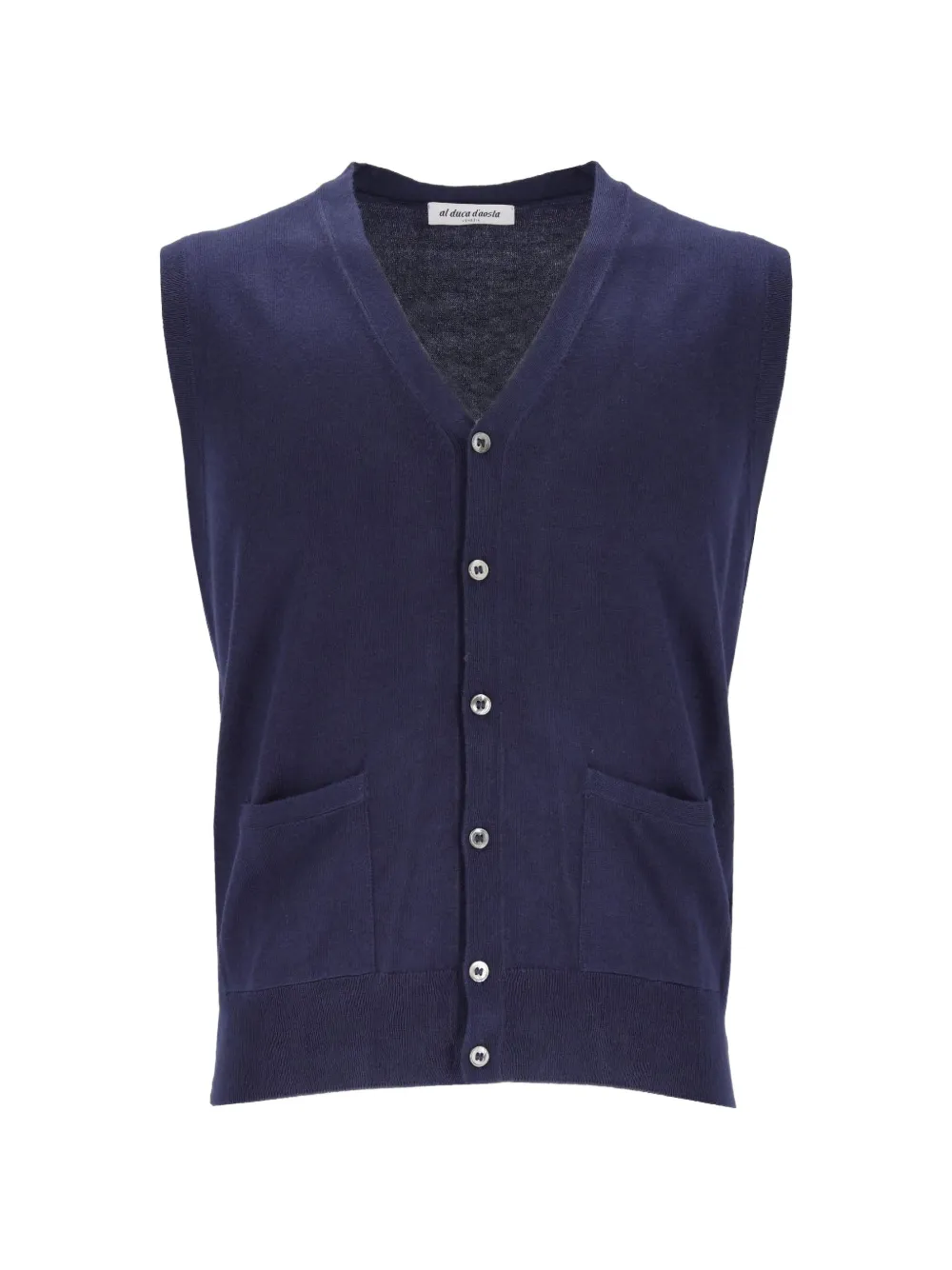 Al Duca D’Aosta 1902 button-up knitted vest - Blu