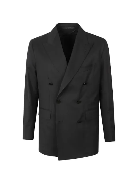 Tagliatore double-breasted peak-lapel coat