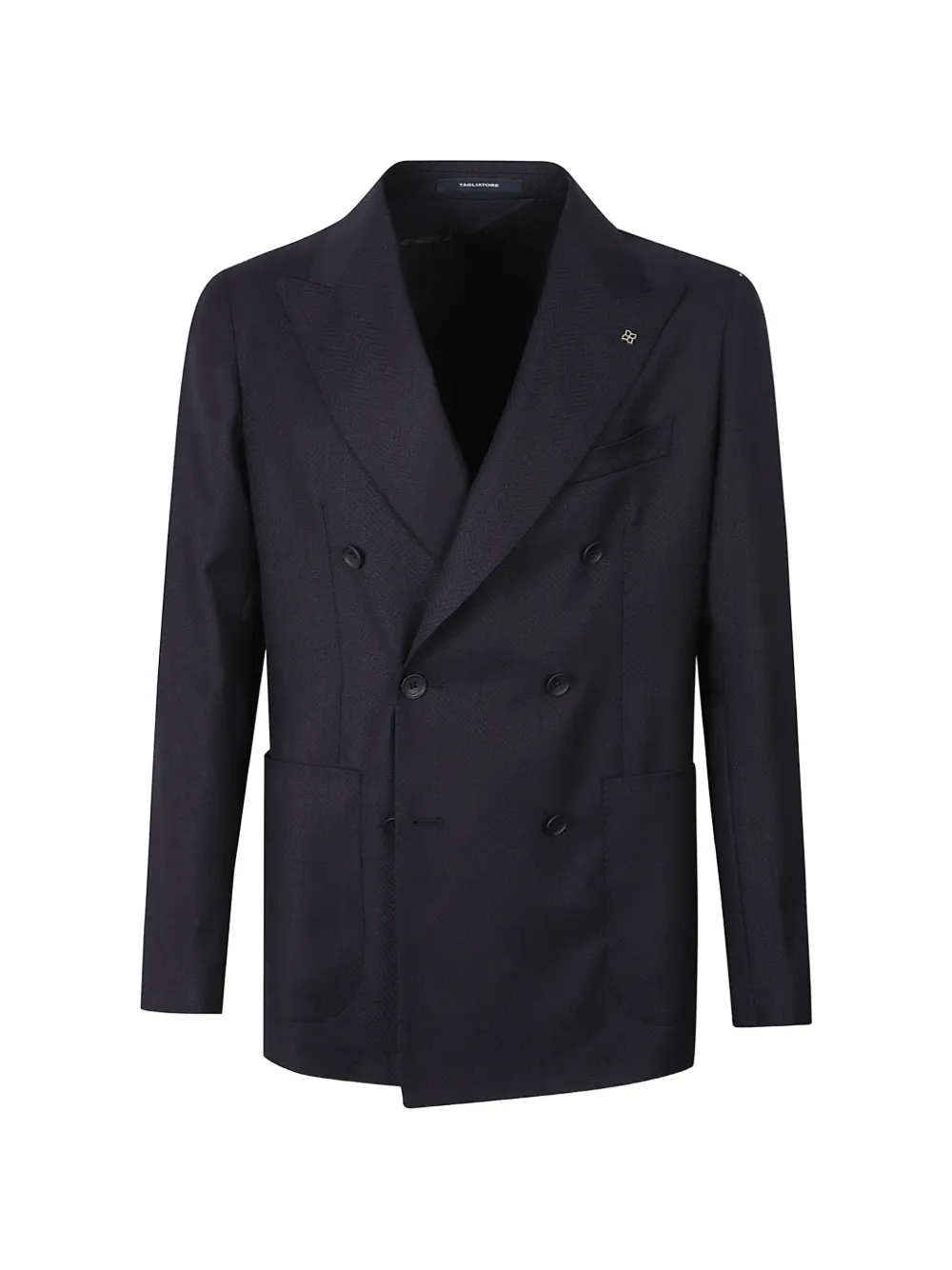 Tagliatore double-breasted chevron blazer Blauw