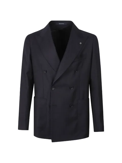 Tagliatore double-breasted chevron blazer