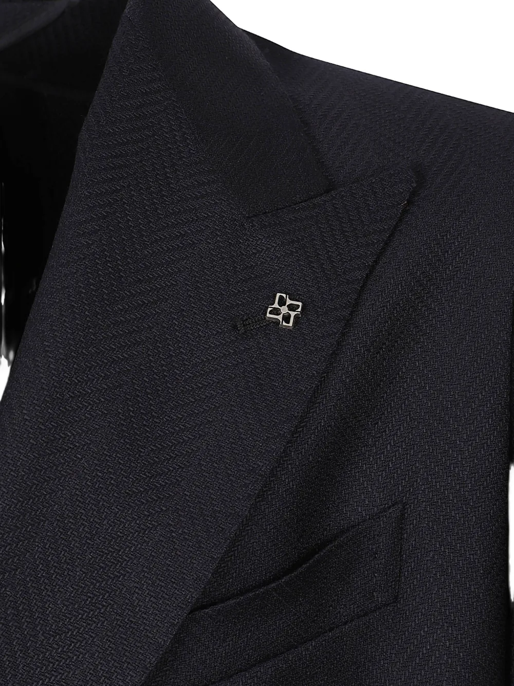 Tagliatore double-breasted chevron blazer Blauw