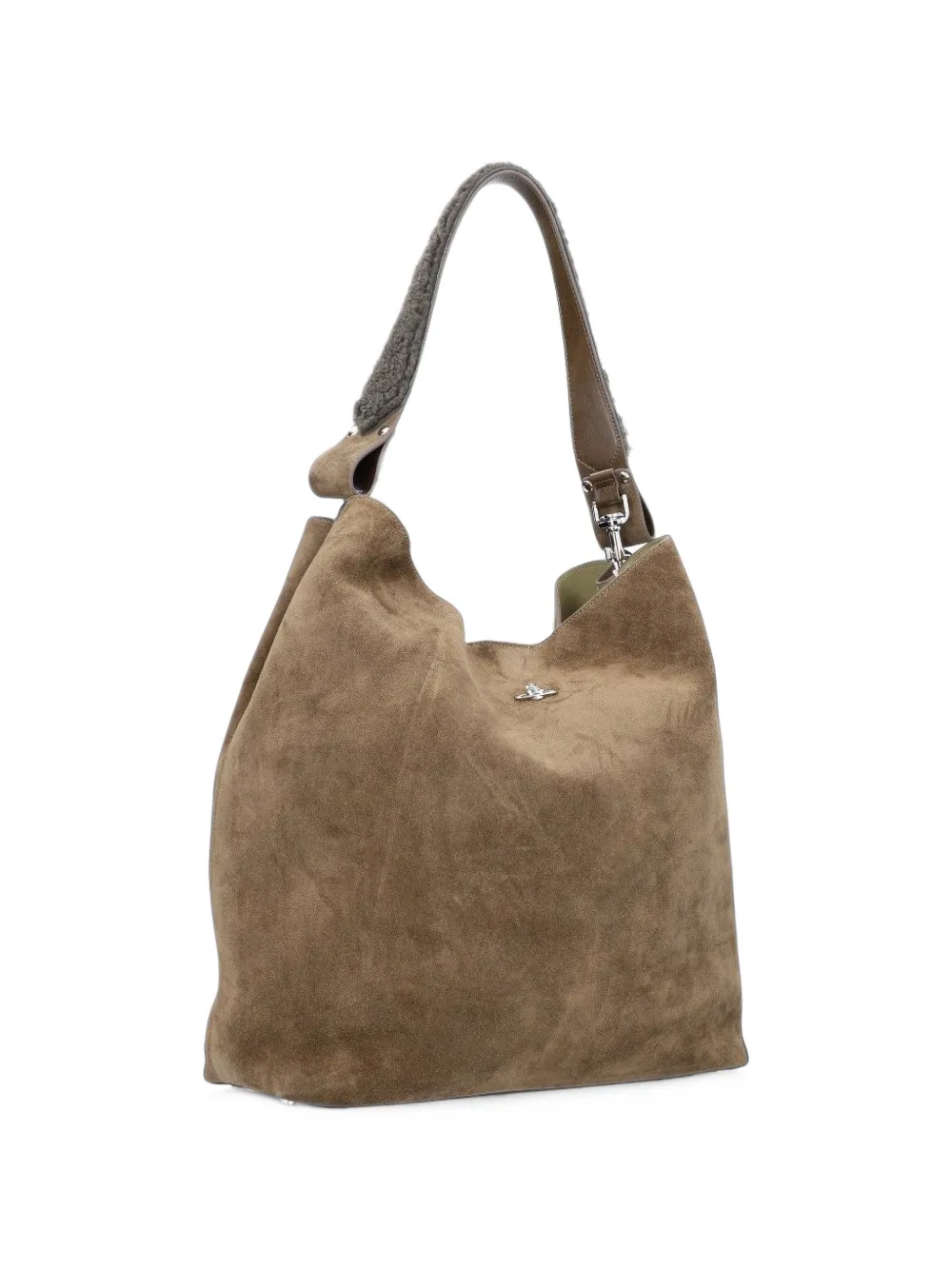 Vivienne Westwood Lottie suede shoulder bag Bruin