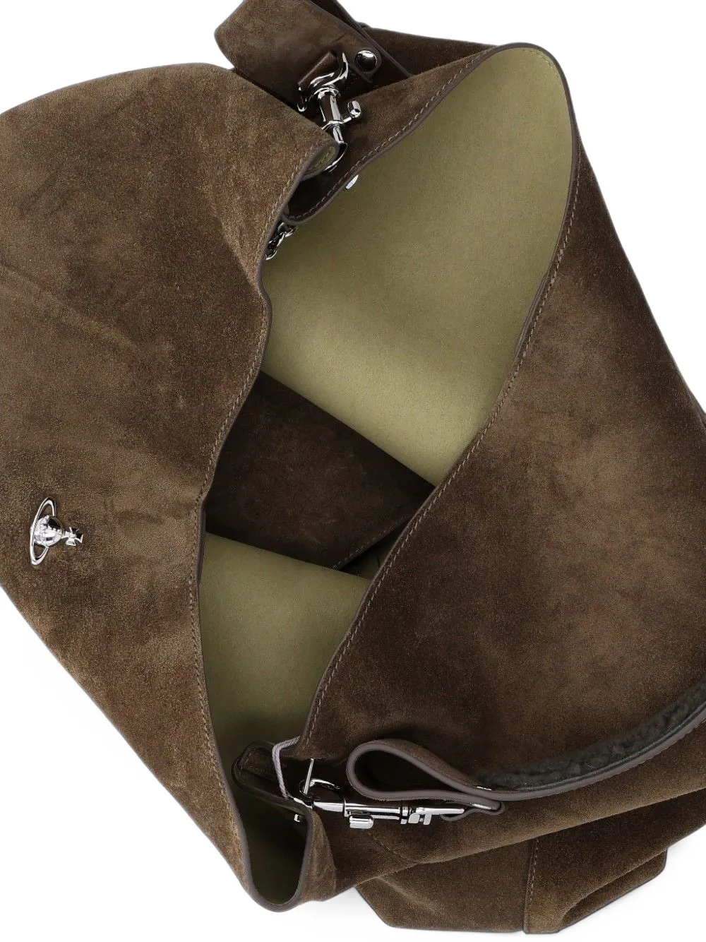 Vivienne Westwood Lottie suede shoulder bag Bruin