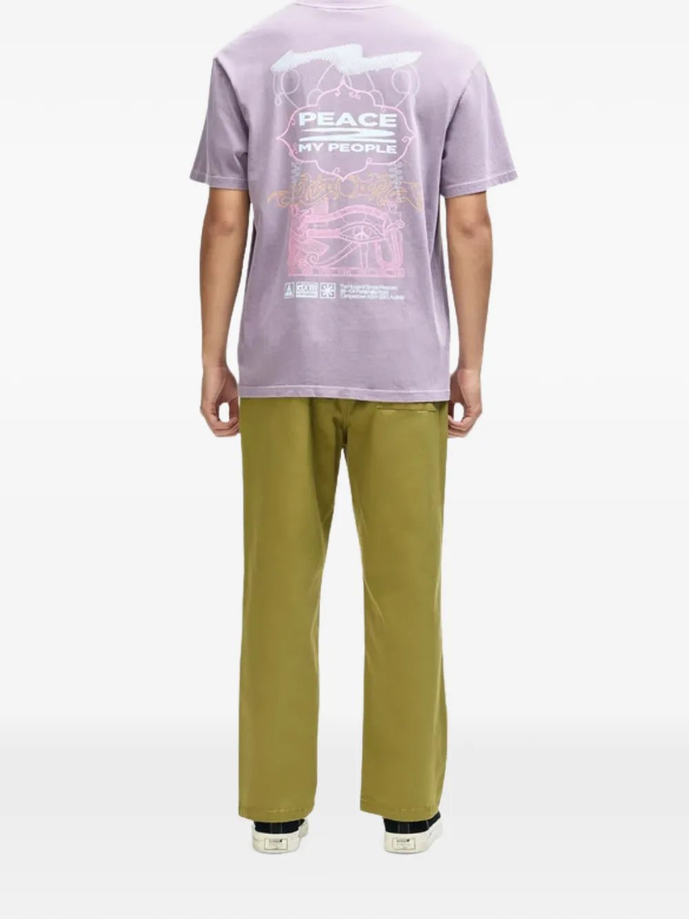 Deus Ex Machina Easy Peacey graphic-print T-shirt Paars