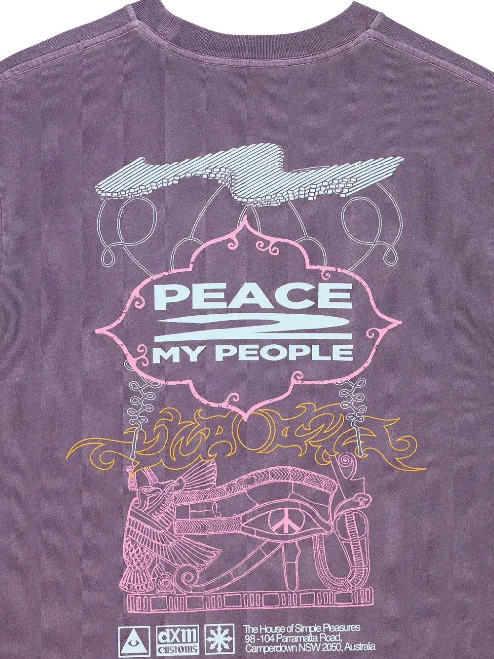 Deus Ex Machina Easy Peacey graphic-print T-shirt Paars
