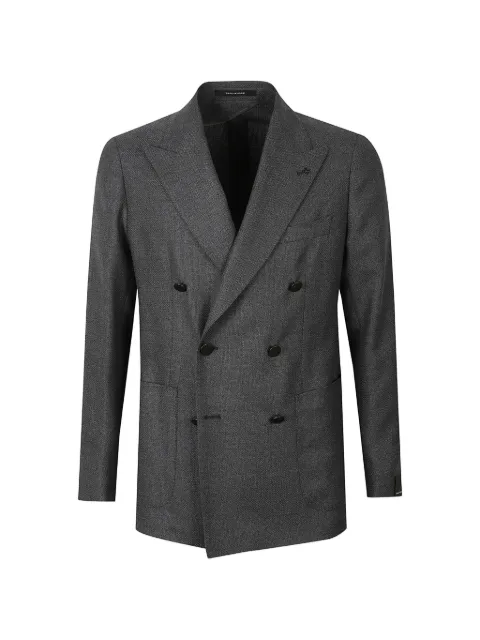 Tagliatore double-breasted peak-lapel coat