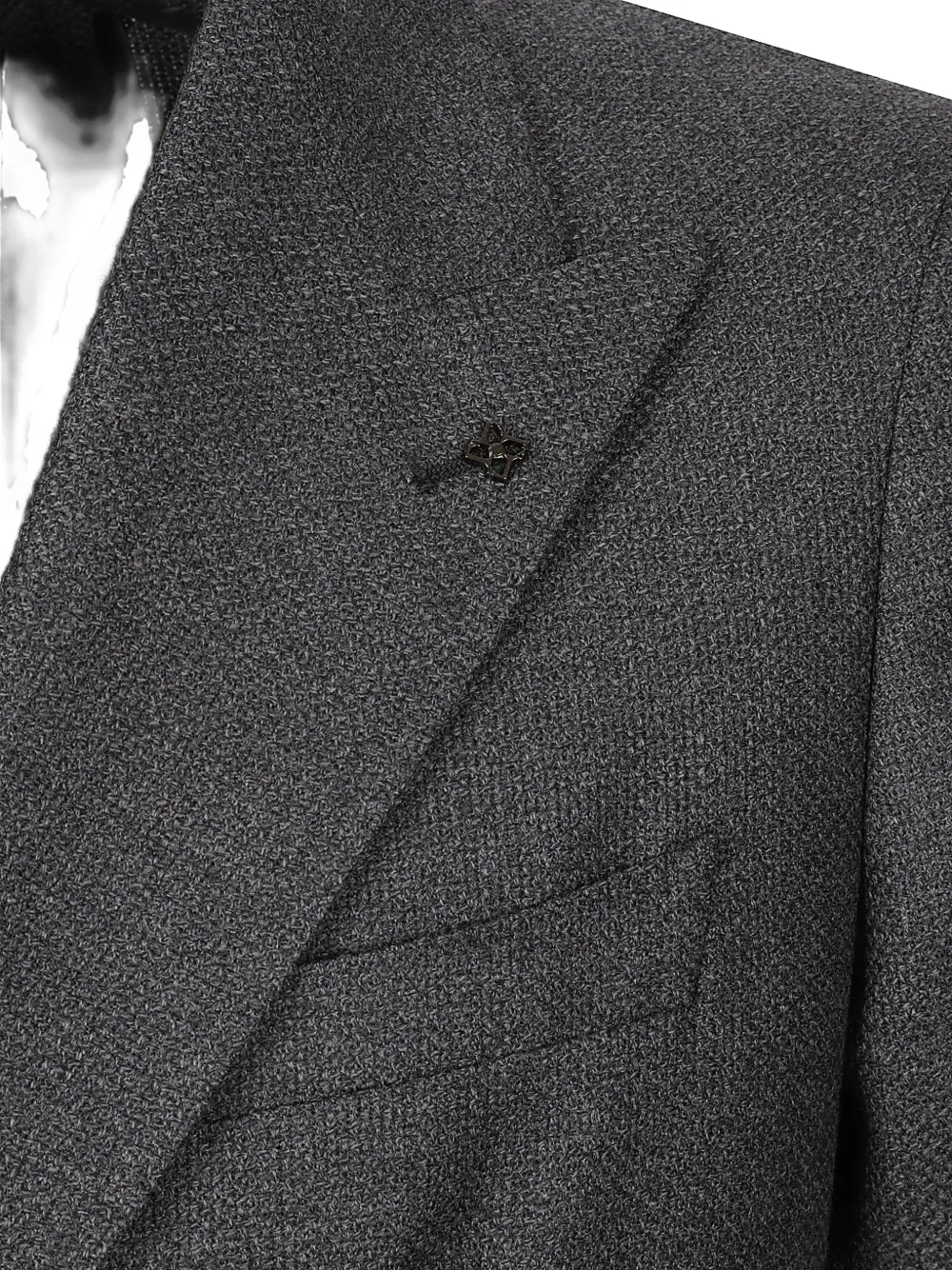 Tagliatore double-breasted peak-lapel coat Grijs