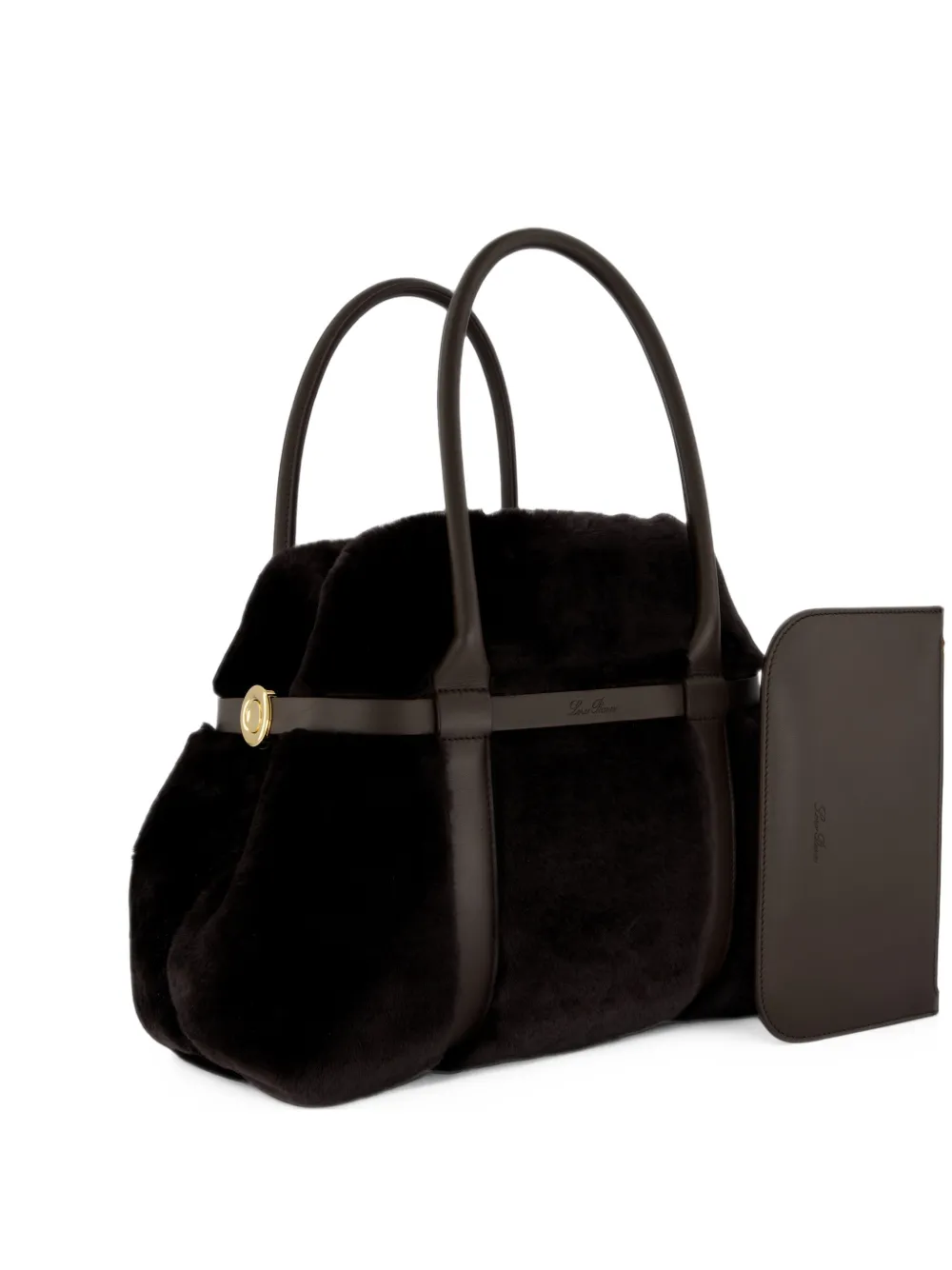 Loro Piana cabas à bordures en cuir - Marron Loro Piana cabas à bordures en cuir - Marron