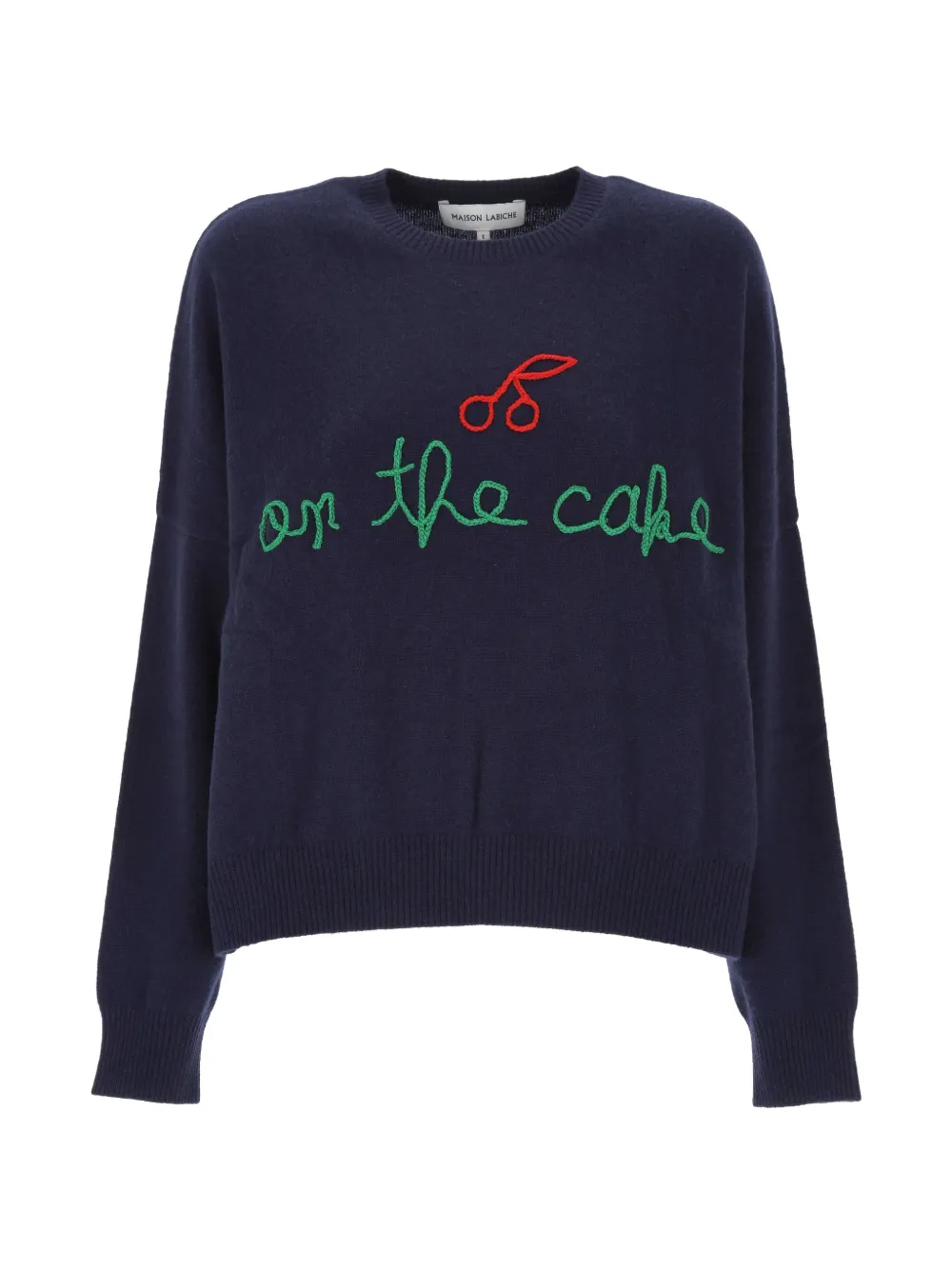 Maison Labiche Buzelin embroidered crew-neck sweater - Blau