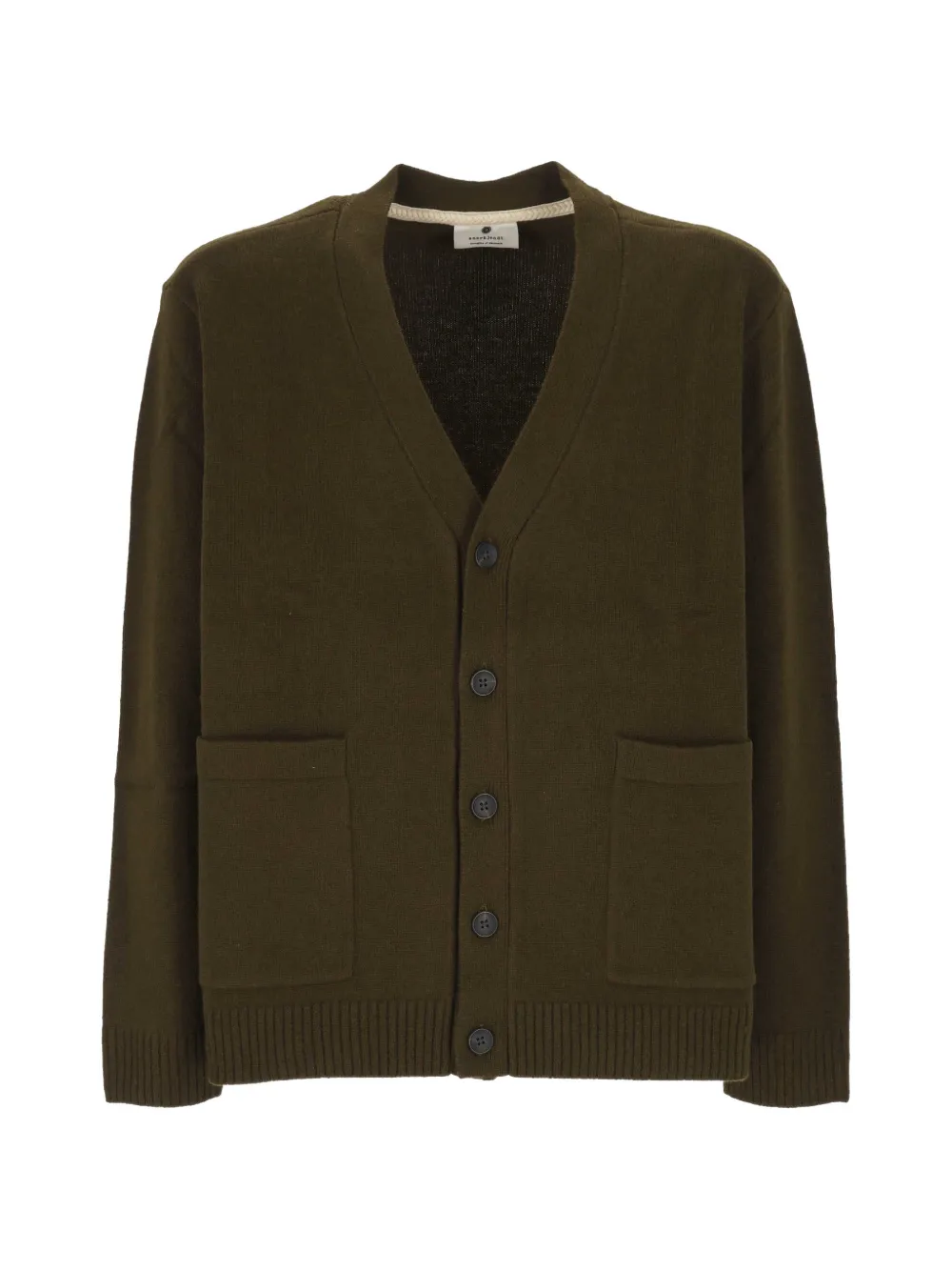 ANERKJENDT Aksinus button-up patch-pocket cardigan Groen