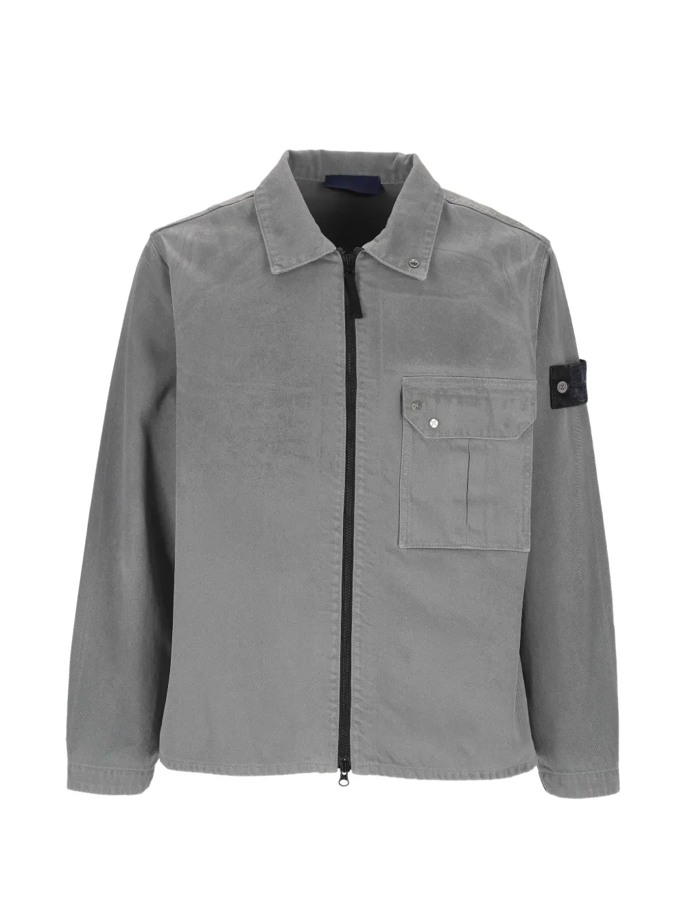 Stone Island 1200002 corroded reflective light bull denim-tc shirt Grijs