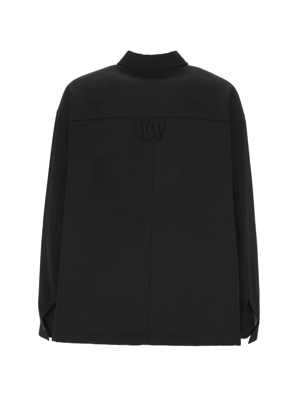 Willy Chavarria logo-embroidered flap-pocket jacket Zwart
