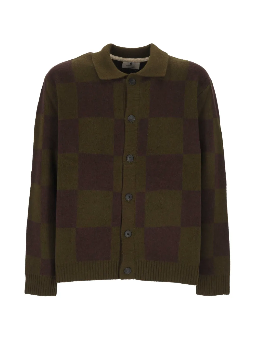 ANERKJENDT Aksinus check-pattern cardigan - Verde