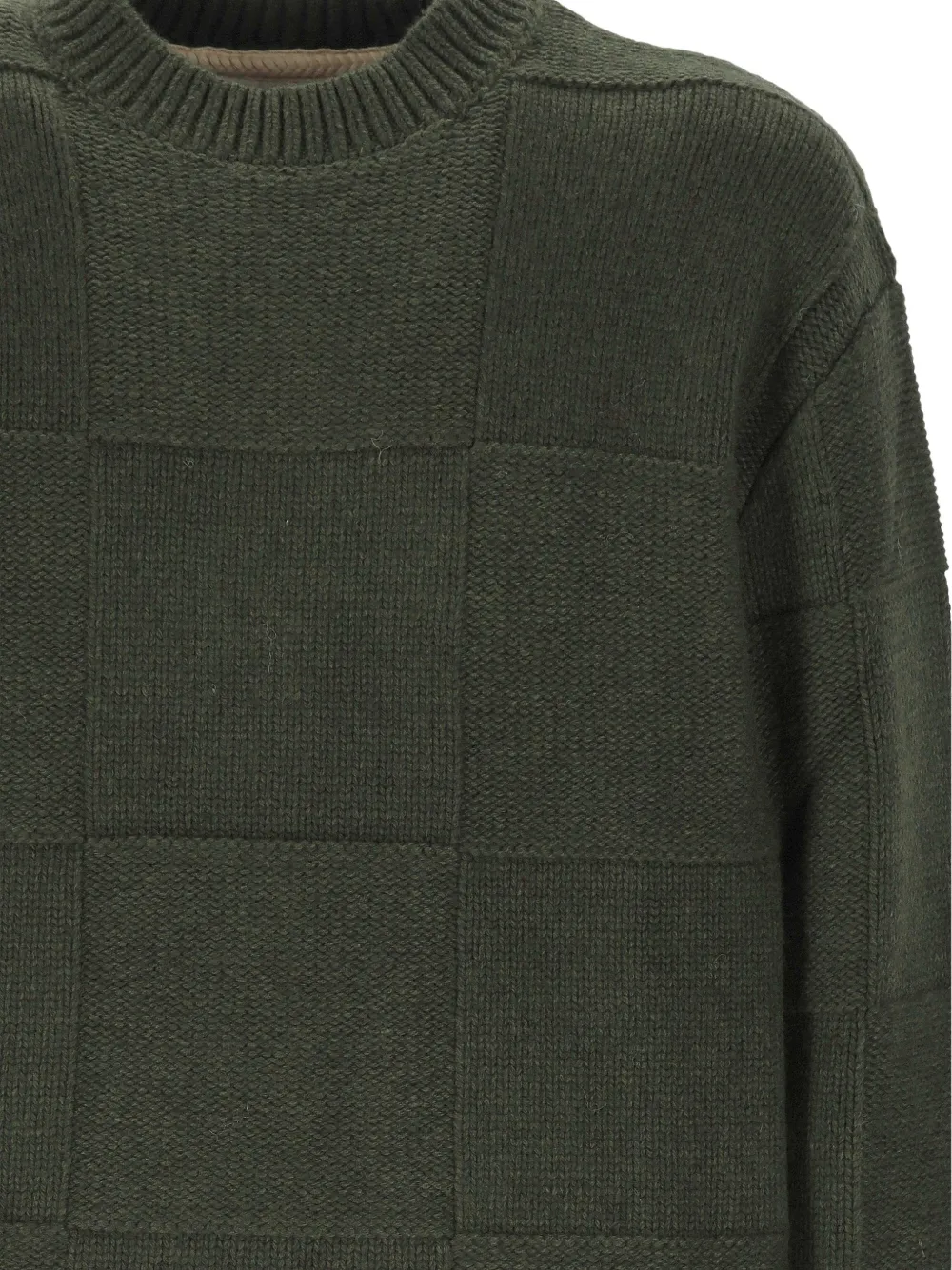 ANERKJENDT panelled knitted sweater Groen