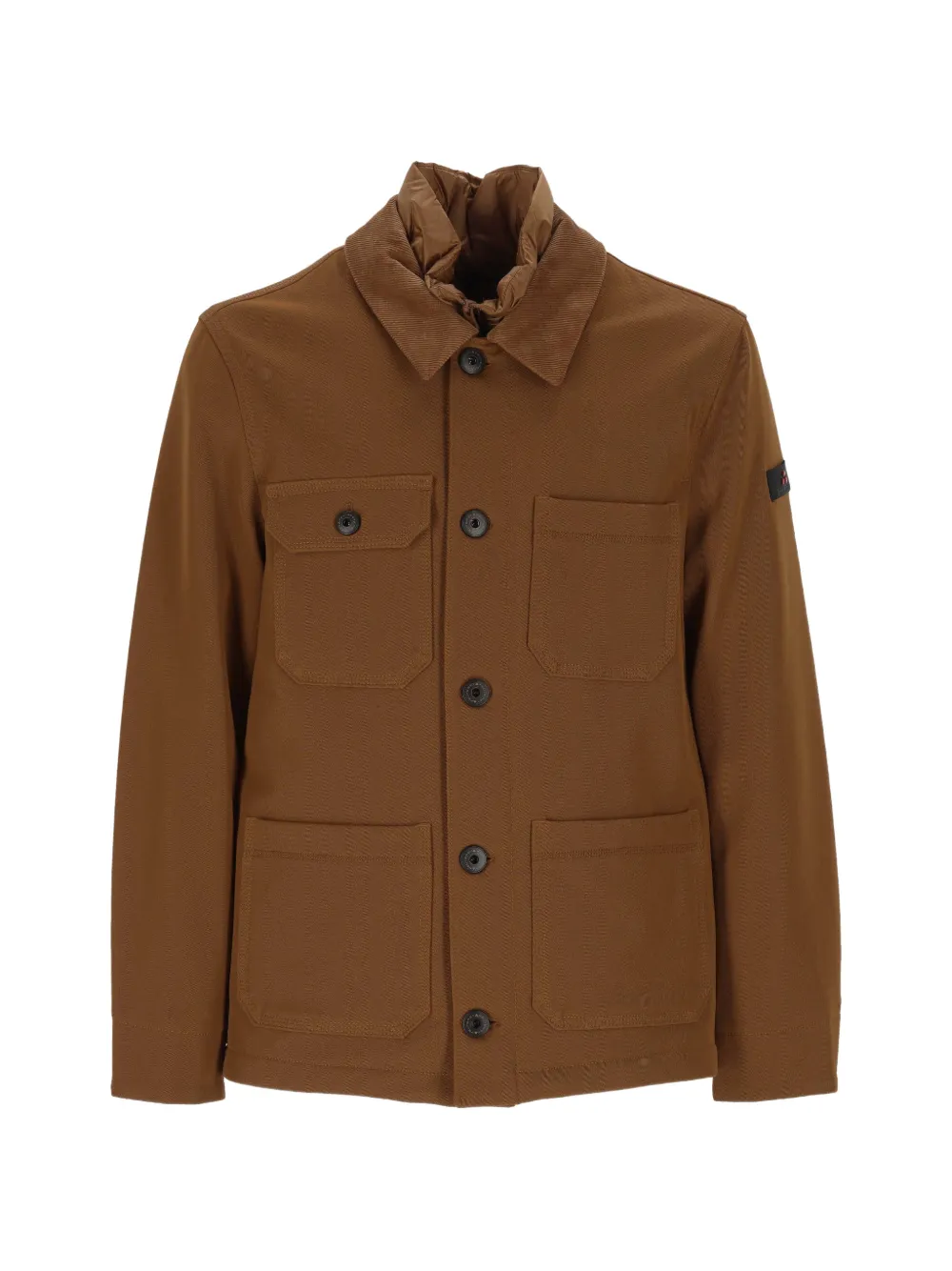 Peuterey corduroy-collar multi-pocket jacket - Marrone