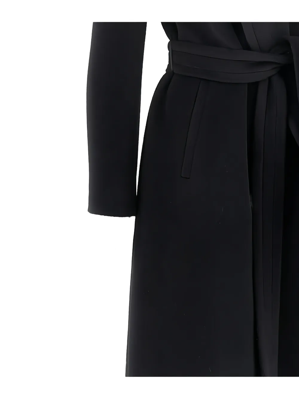 Tagliatore belted wool coat Zwart