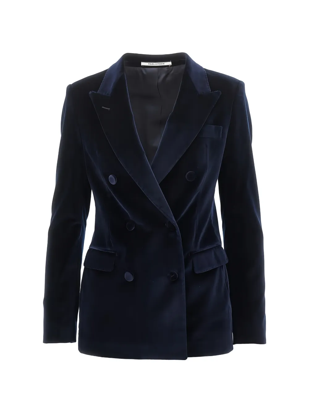 Tagliatore Parigi double-breasted velvet blazer - Blau