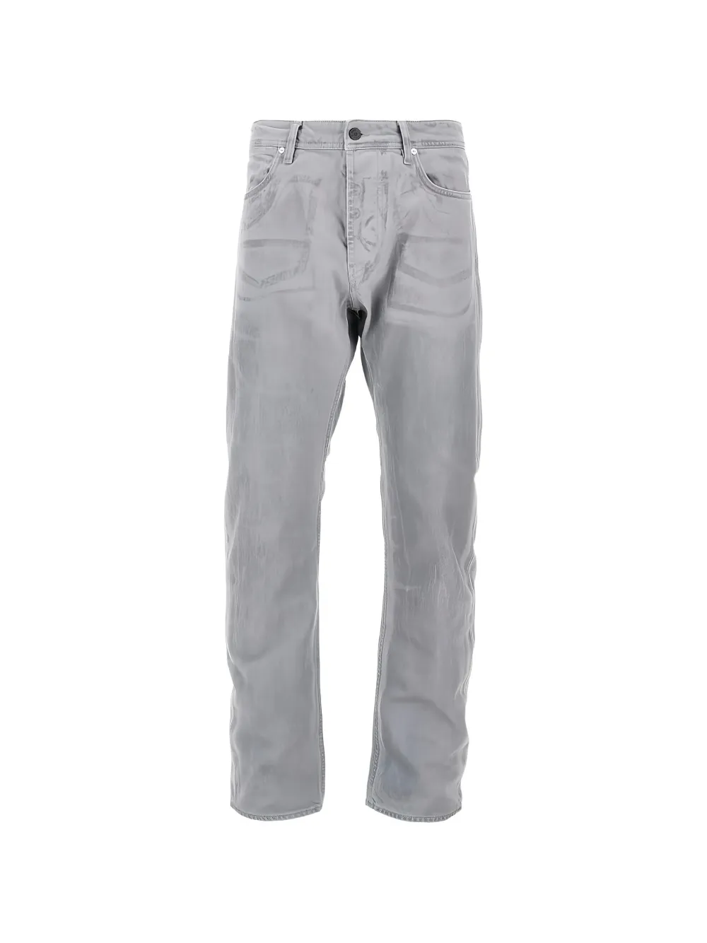 Stone Island J100005 corroded reflective-light bull denim-tc jeans - Grigio