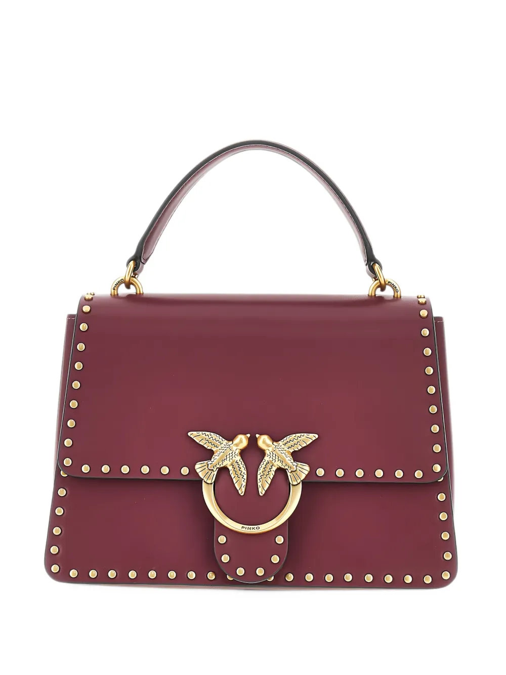 PINKO medium Love Birds stud-embellished tote bag Rood