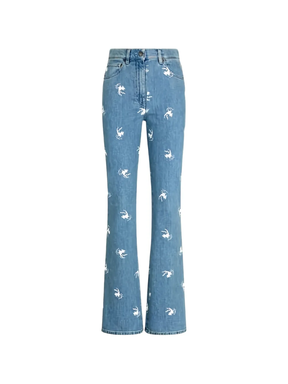 Fiorucci Angels-embroidered flared jeans - Blu