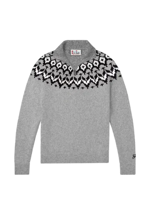 MC2 Saint Barth Fair Isle half-zip sweater