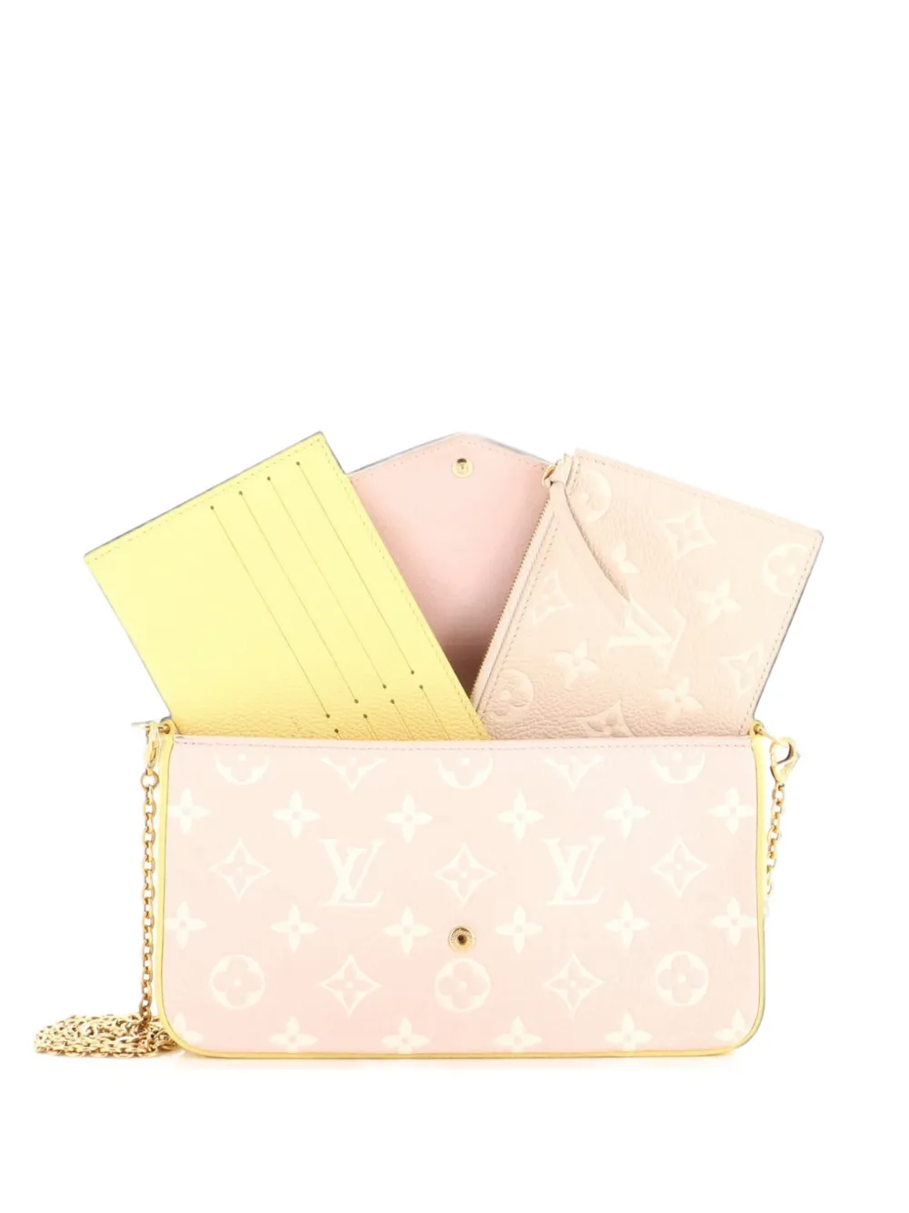 Louis Vuitton Pre-Owned Felicie Pochette Spring in the City Monogram Empreinte Leather clutch bag - Multicolore