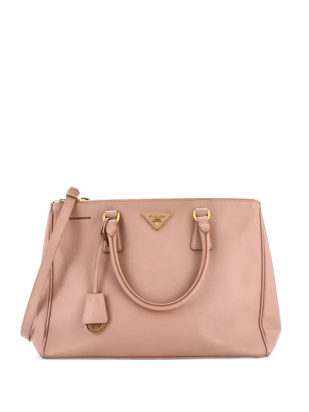 Prada Pre-Owned Double Zip Lux Saffiano Leather Medium tote bag - Toni neutri