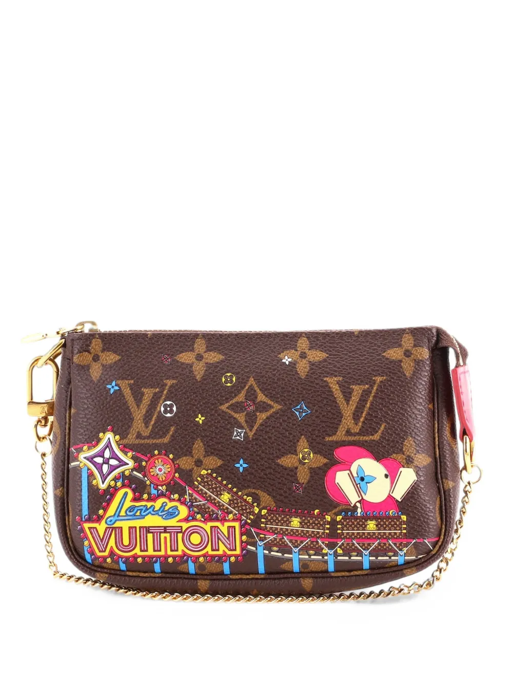 Louis Vuitton Pre-Owned Pochette Accessoires Limited Edition Vivienne Xmas Monogram Canvas Mini clutch bag - Marrone