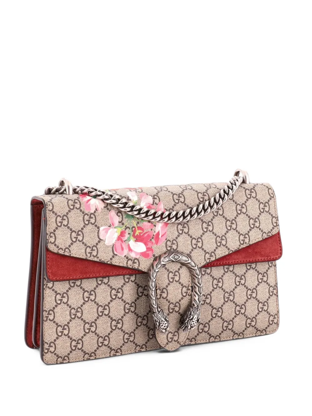 Gucci Pre-Owned Dionysus Bag Blooms Print GG Coated Canvas Small shoulder bag - Brown