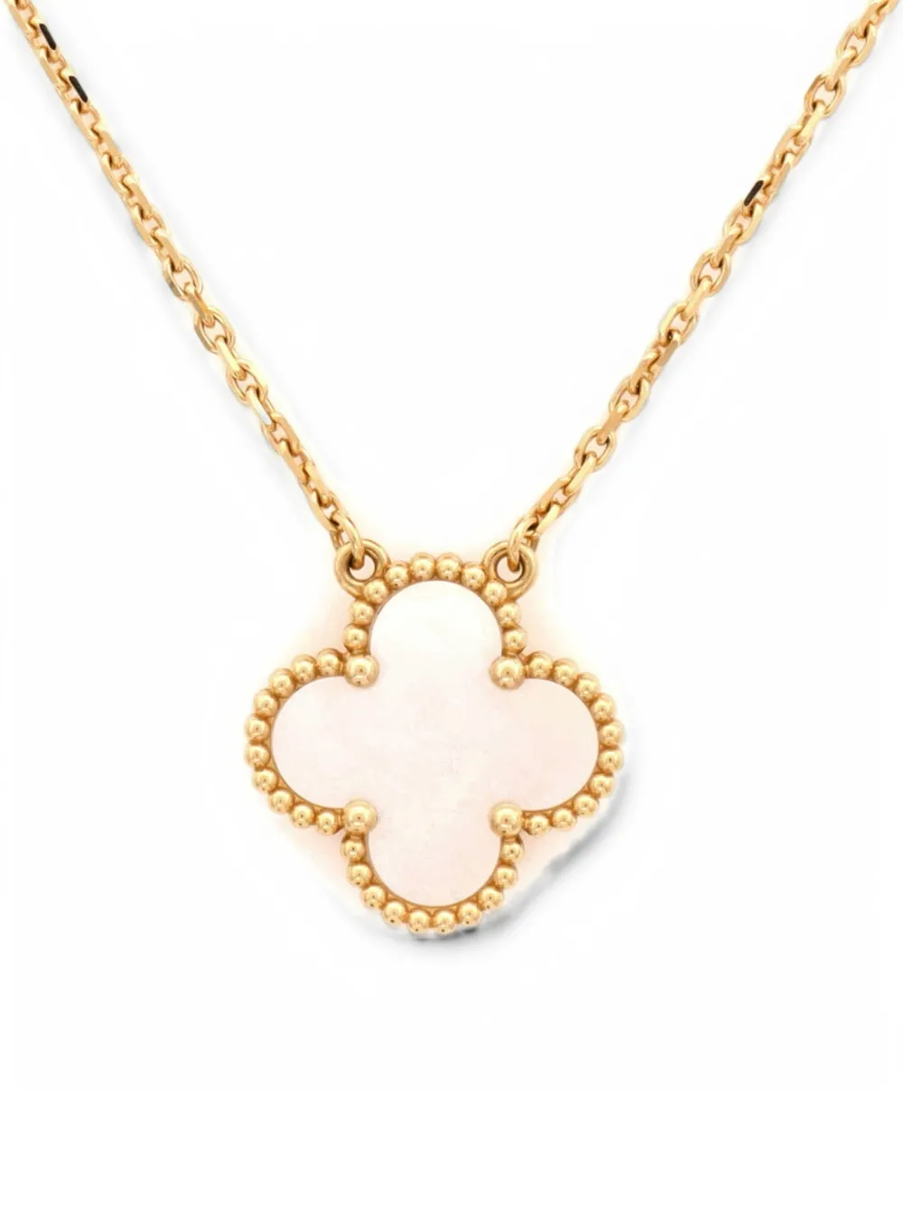 Van Cleef & Arpels Pre-Owned Vintage Alhambra Pendant 18K Yellow Gold and Mother of Pearl necklace - Oro