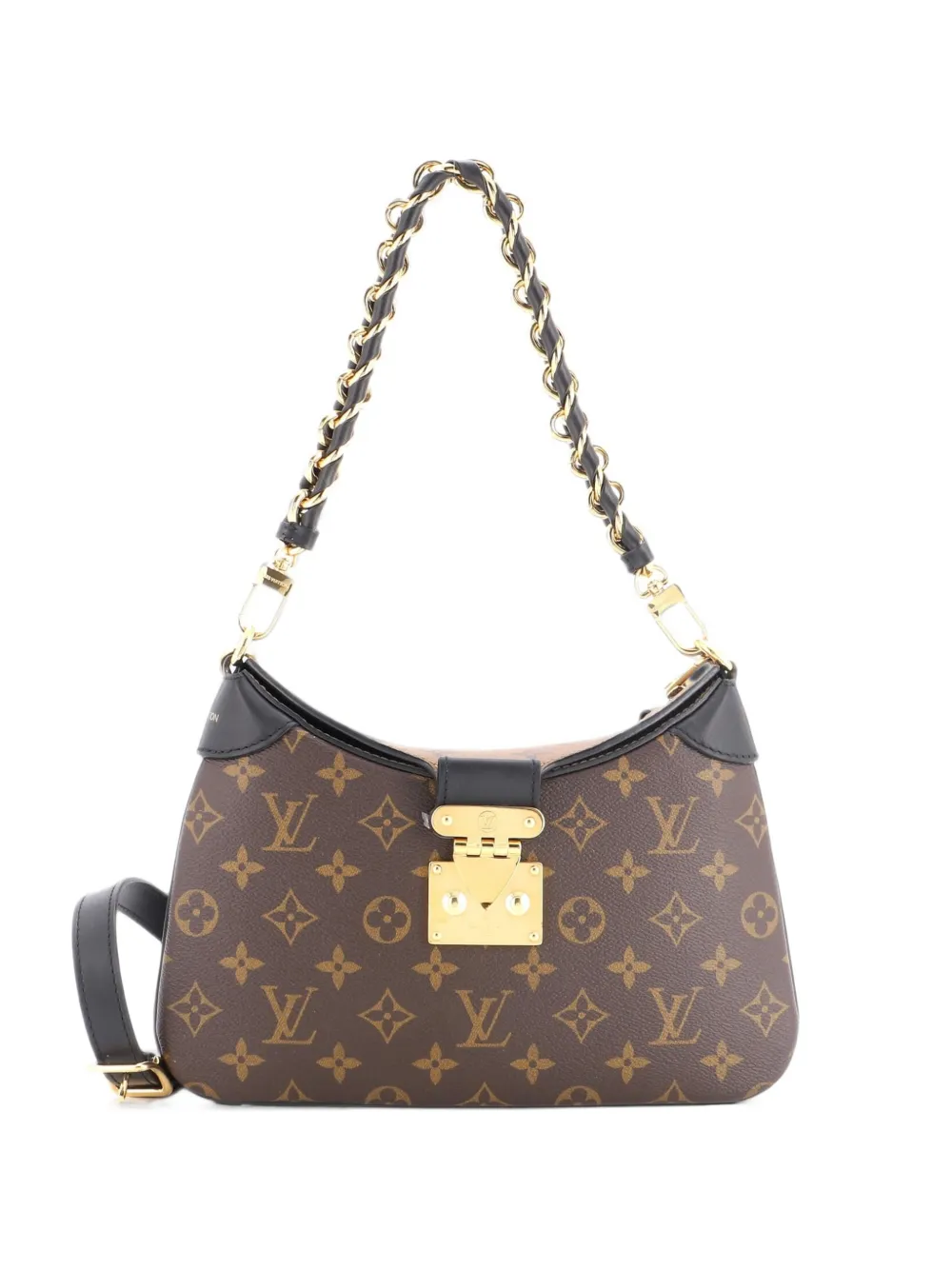 Louis Vuitton Pre-Owned LV Twinny Handbag Monogram Canvas and Reverse Monogram Canvas with Leather shoulder bag - Braun