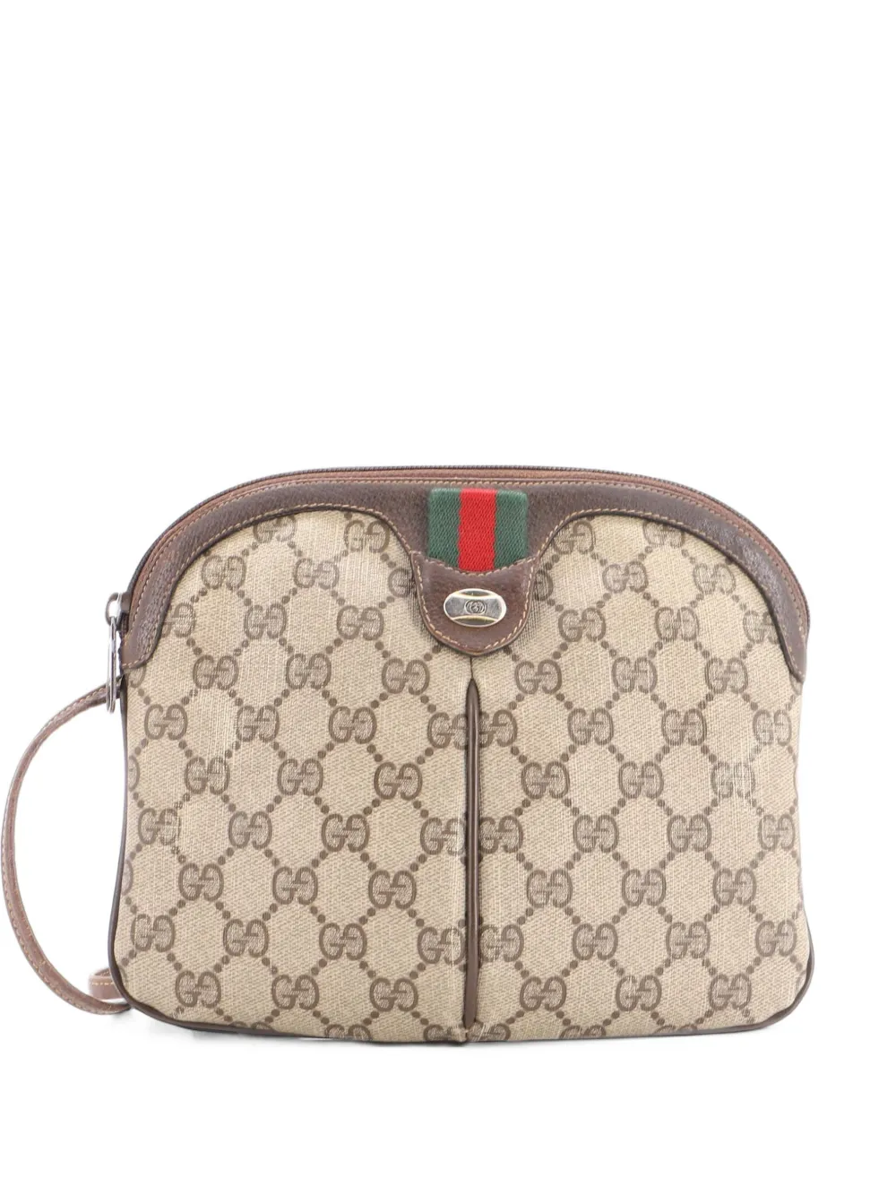 Gucci Pre-Owned Vintage Web GG Coated Canvas Small crossbody bag - Braun
