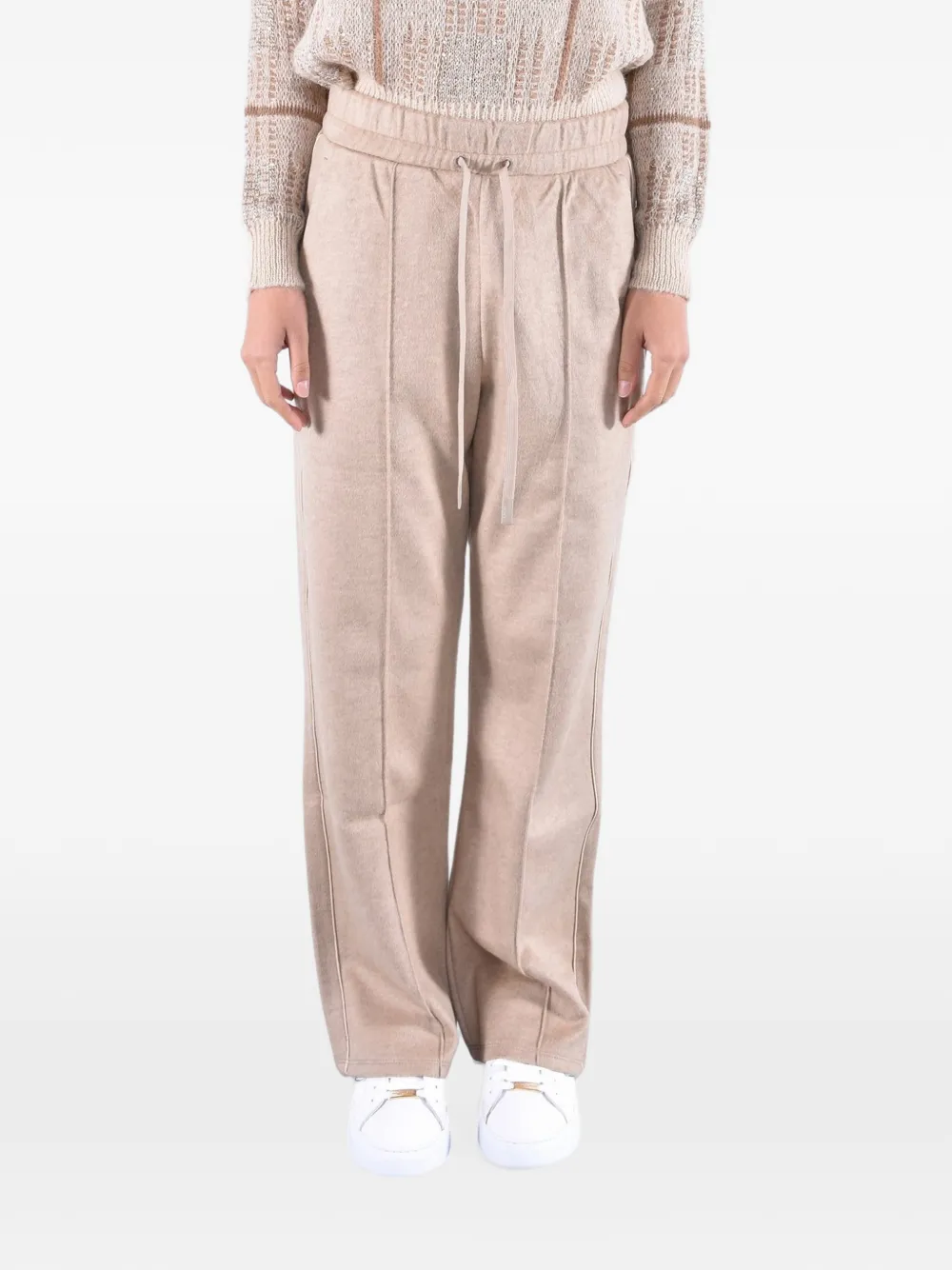 Weekend Max Mara drawstring wide-leg trousers - Nude