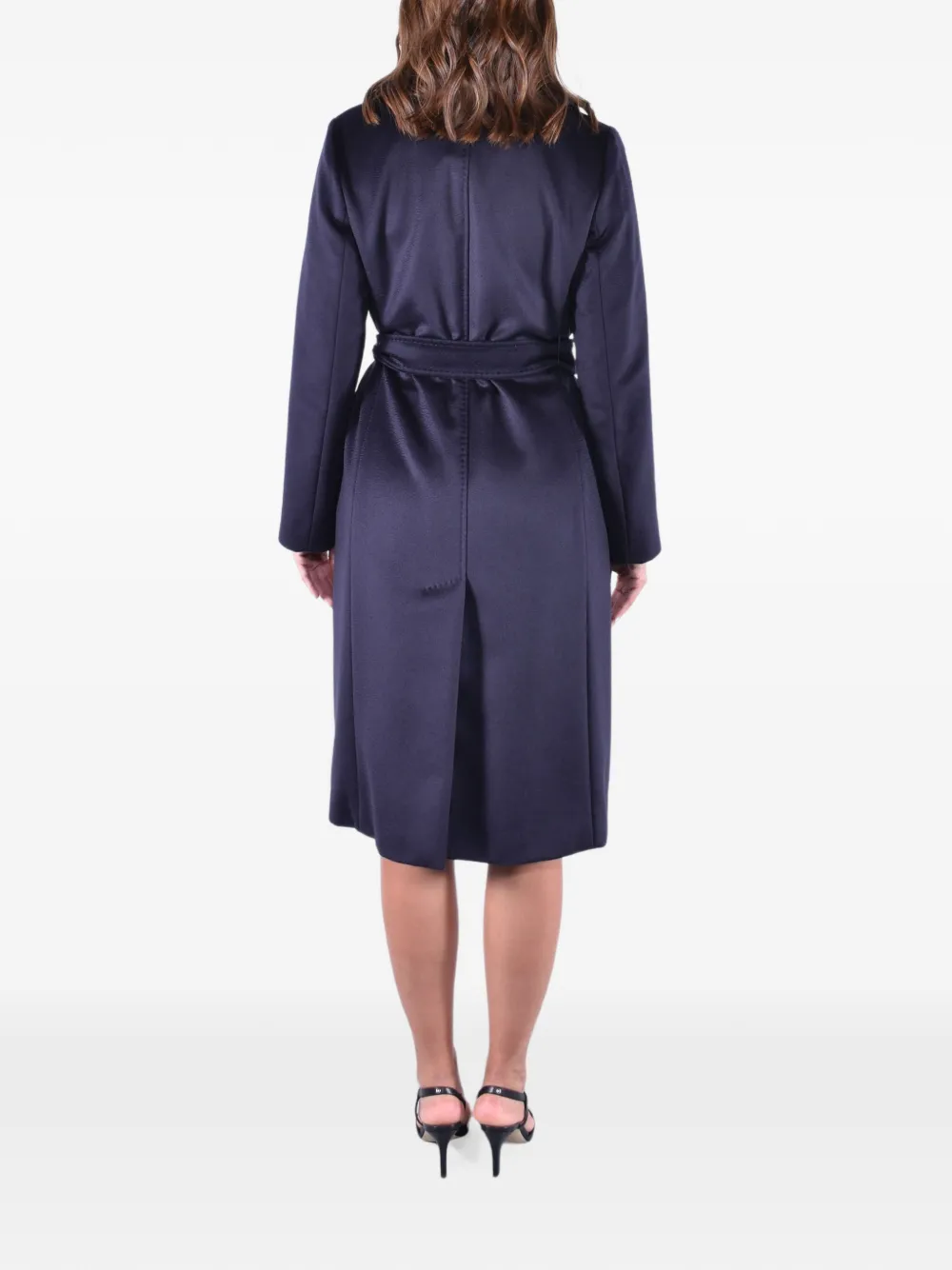 Max Mara double-breasted belted coat Blauw