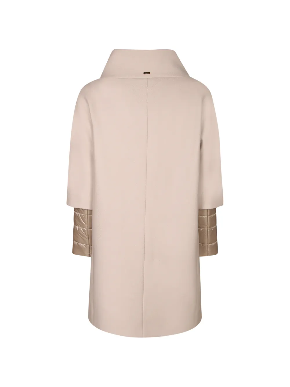 Herno quilted-sleeve funnel-neck coat Beige
