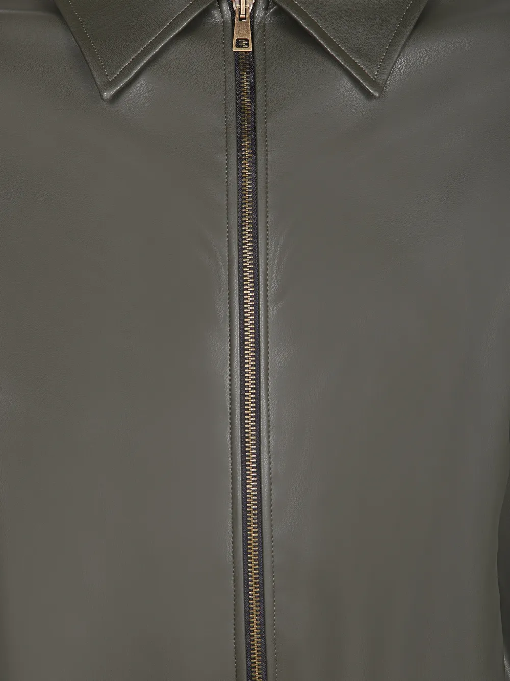 Blanca Vita zip-up leather jacket Groen