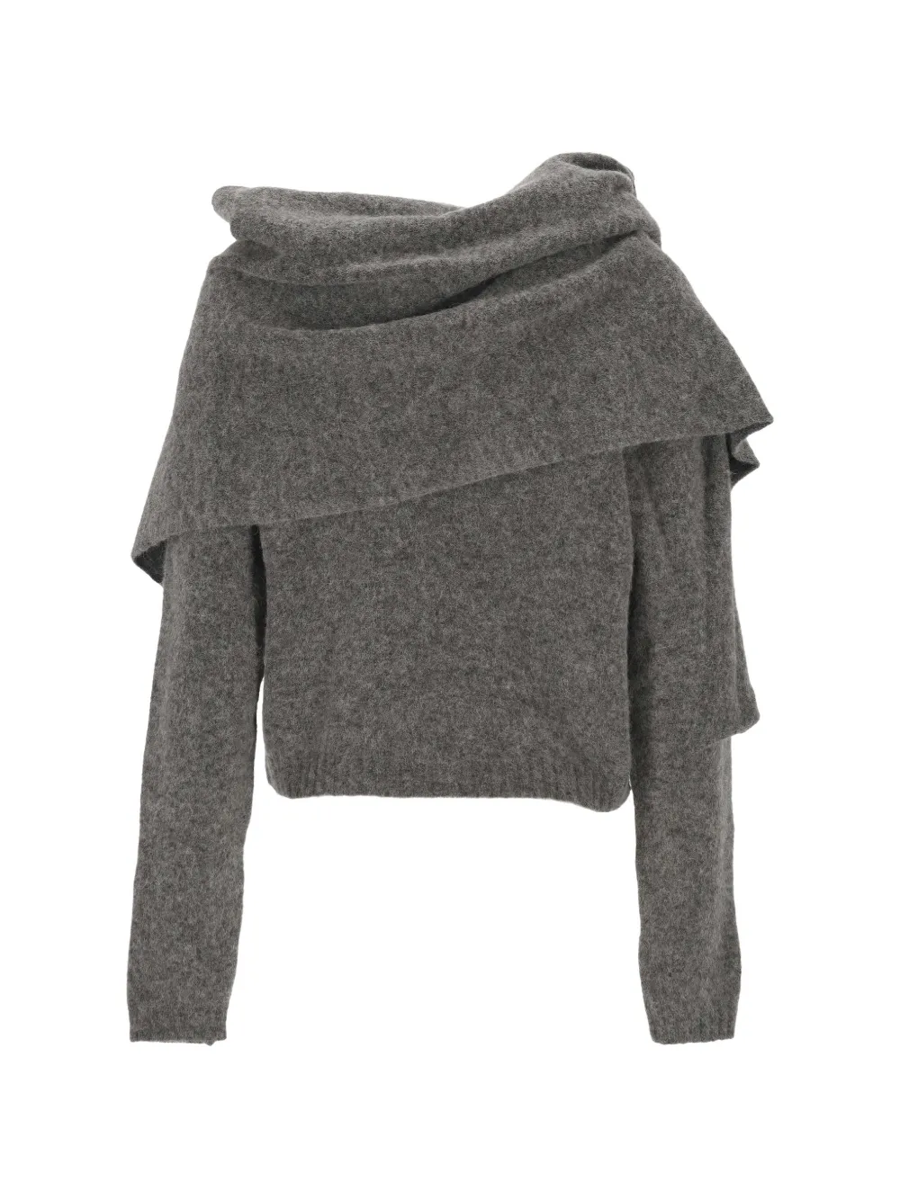 Giuseppe Di Morabito crystal-embellished draped sweater Grijs