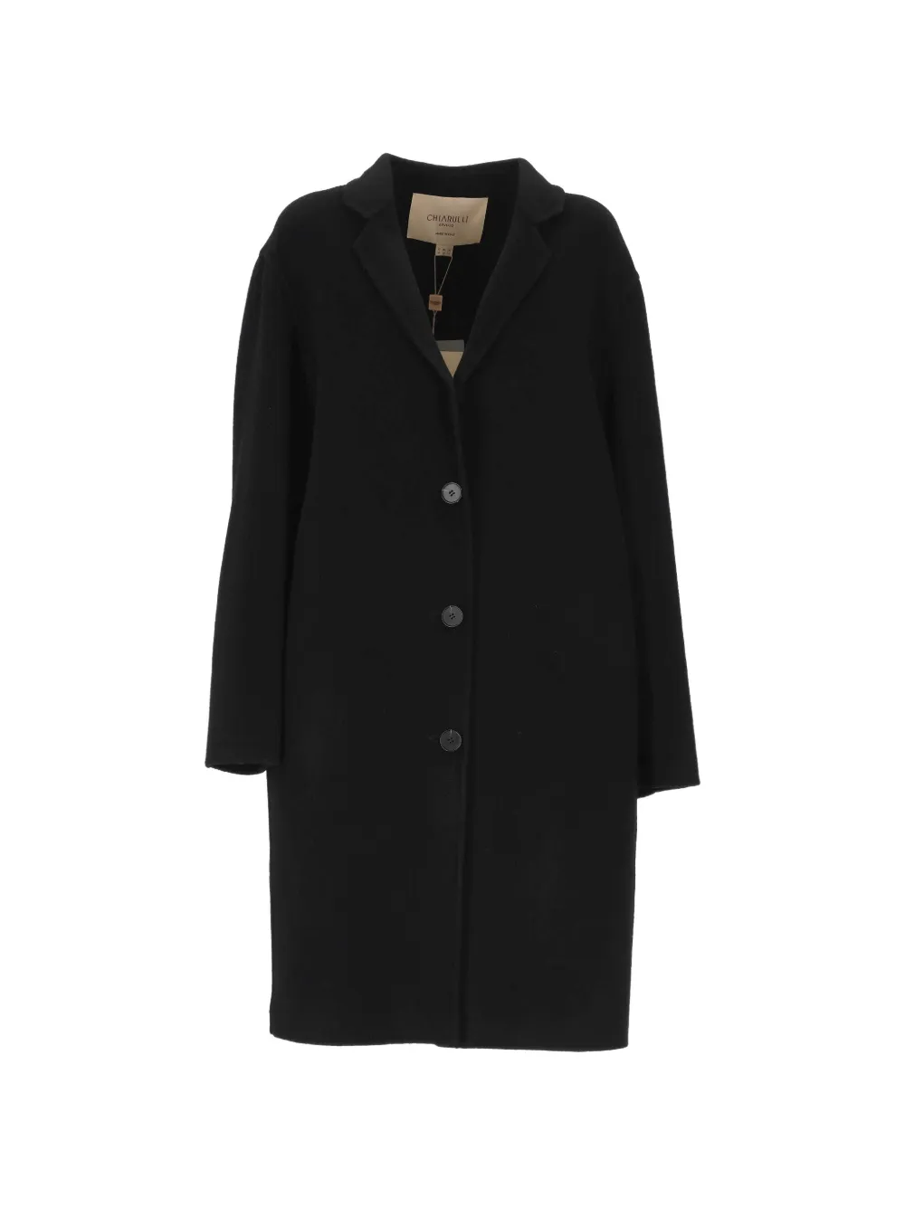 Chiara Ferragni Atena single-breasted coat Zwart