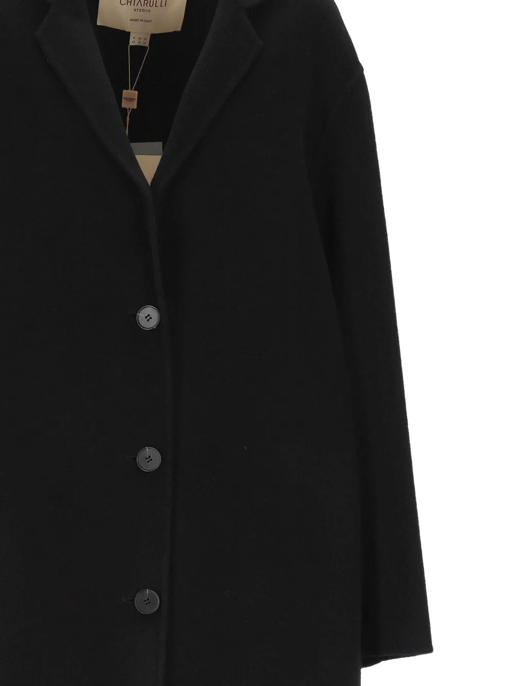 Chiara Ferragni Atena single-breasted coat Zwart